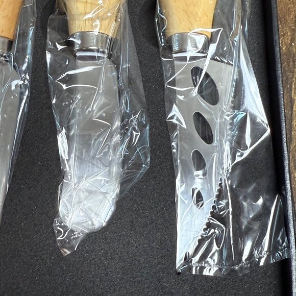 6-Pc. Cheese Knife Set Wood Handles - Picture 2 of 6